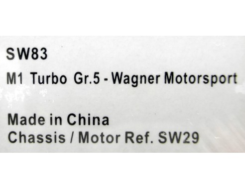 BMW M1 TURBO GR5 WAGNER MOTORSPORT REF.SW83 SIDEWAYS