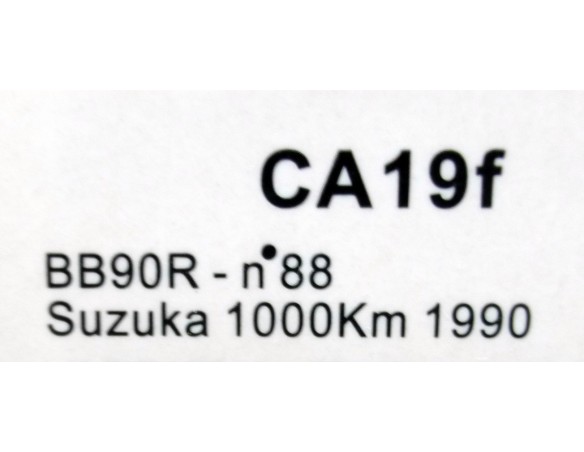 BRITISH BARN BB90R Nº88 SUZUKA 1000K 1990 REF.CA19f SLOT.IT