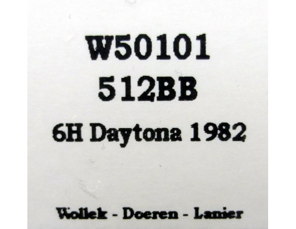 FERRARI 512 BB Nº6  24H DAYTONA 1982  REF. W50101  SLOTWINGS