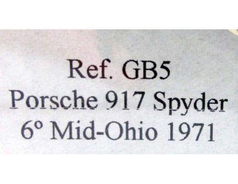 PORSCHE 917 SPYDER 6º MID-OHIO 1971 REF.GB5 FLY