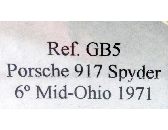 PORSCHE 917 SPYDER 6º MID-OHIO 1971 REF.GB5 FLY