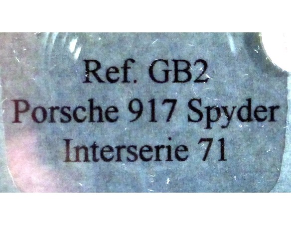PORSCHE 917 SPYDER INTERSERIE 71 REF.GB2 FLY