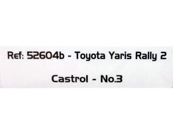 TOYOTA YARIS RALLY 2 CASTROL Nº3 REF.52604b AVANT SOLT