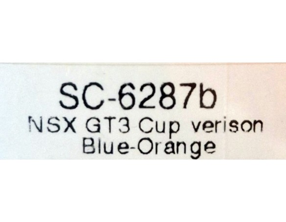NSX GT3 CUP VERSION BLUE-ORANGE REF.SC6287b SCALEAUTO