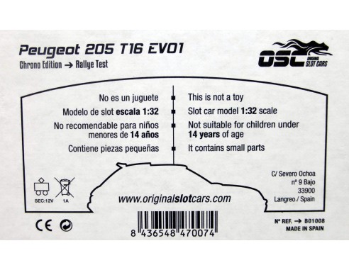 PEUGEOT 205 T16 EVO1 REF.B01008 OSC