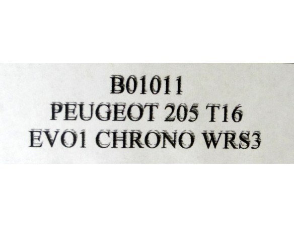 PEUGEOT 205 T16 EVO1 Nº3 REF.B01011 OSC