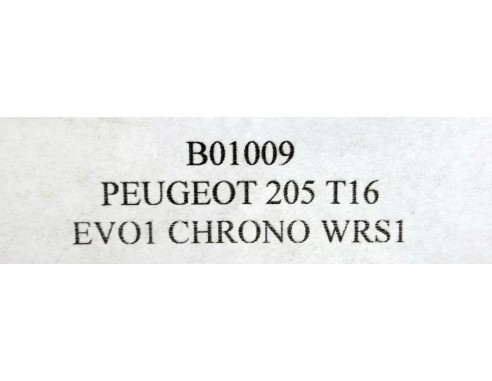 PEUGEOT 205 T16 EVO1 CHRONO WRS1 Nº1 REF.B01009 OSC