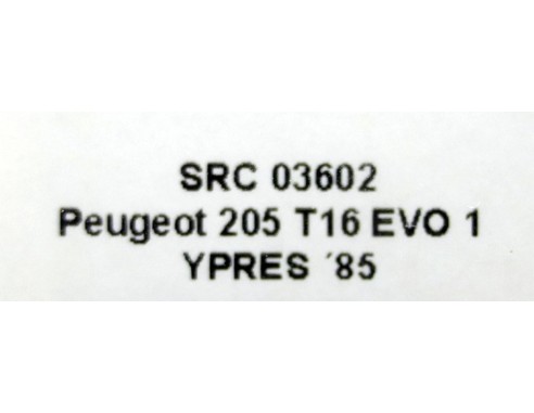PEUGEOT 205 T16 EVO1 YPRES´85 BELGA REF.03602 SRC