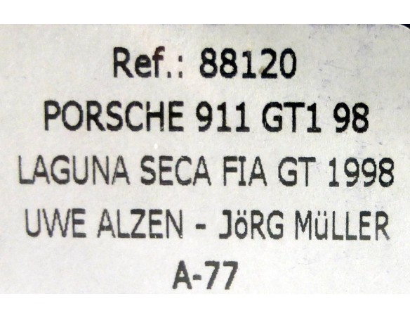 PORSCHE 911 GT1 98 LAGUNA SECA FIA GT 1998 REF.88120 A-77 FLY