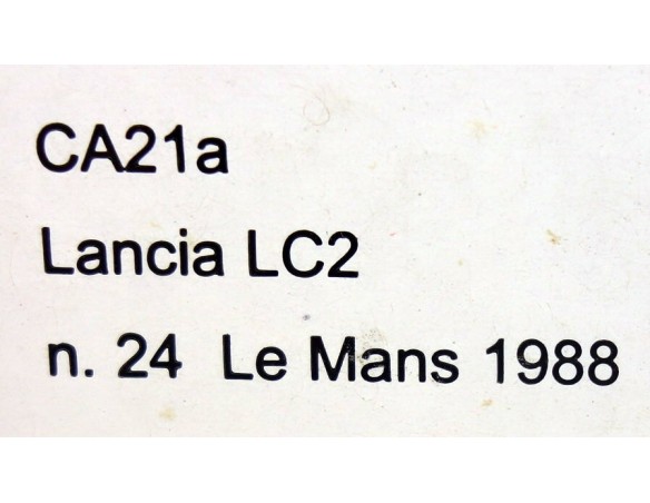 LANCIA LC2 LE MANS 1988 Nº24 REF.CA21a SLOT.IT