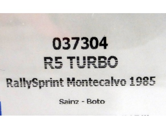 RENAULT 5 TURBO CARLOS SAINZ 1985.LTD ED. 200U. REF.037304 FLY