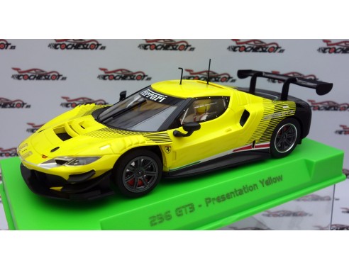FERRARI 296 GT3 PRESENTATION YELLOW REF.AS52302 AVANT SLOT