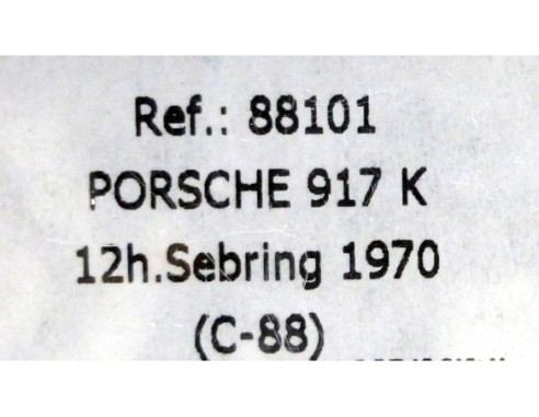 PORSCHE 917-K 12H.SEBRING 1970 REF.88101 C-88 FLY