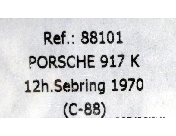 PORSCHE 917-K 12H.SEBRING 1970 REF.88101 C-88 FLY
