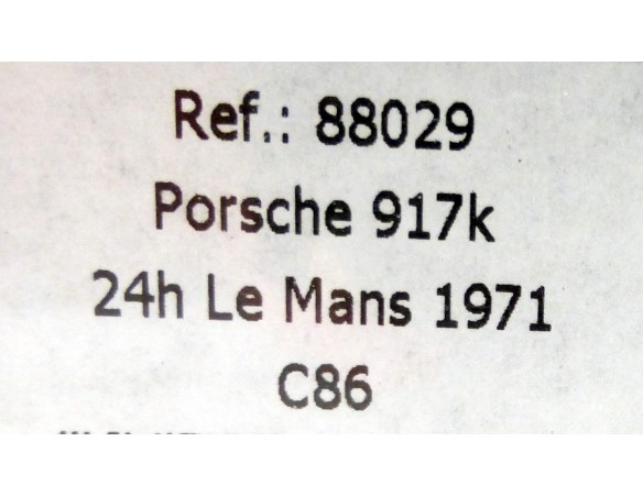 PORSCHE 917-K 24H. LE MANS 1971 REF.88029 C-86 FLY