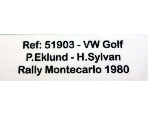 VW GOLF RALLY MONTECARLO 1980 REF.51903 AVANT SLOT