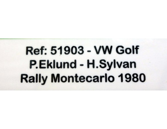 VW GOLF RALLY MONTECARLO 1980 REF.51903 AVANT SLOT