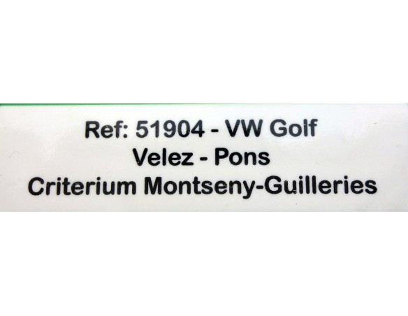 VW GLOF DANONE CRITERIUM MONTSENY-GUILLERIES REF.51904 AVANT SLOT