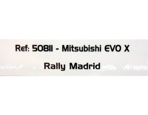 MITSUBISHI EVO X RALLY MADRID REF.50811 AVANT SLOT