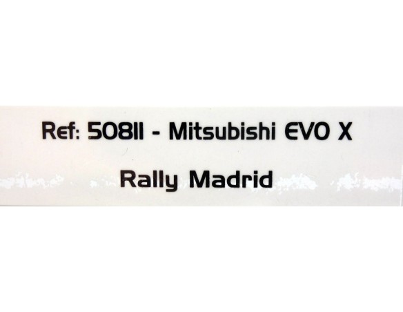 MITSUBISHI EVO X RALLY MADRID REF.50811 AVANT SLOT