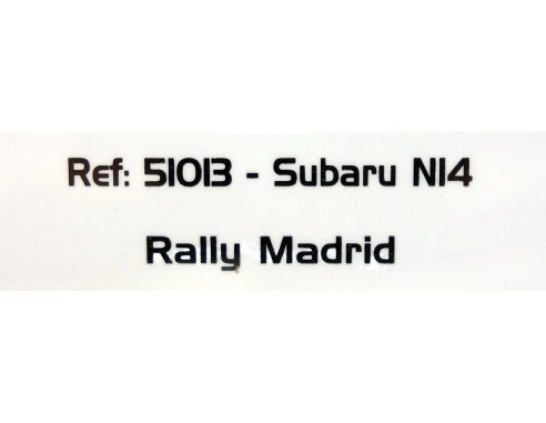 SUBARU M14 RALLY MADRID REF.51013 AVANT SLOT