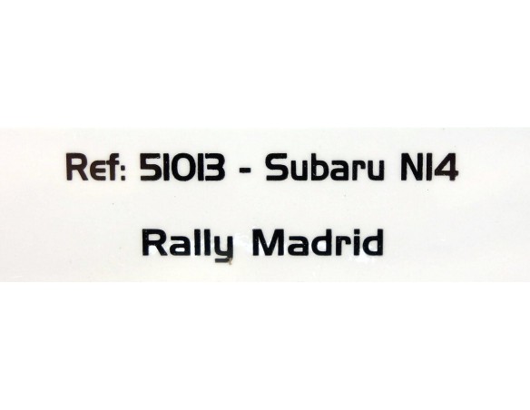SUBARU M14 RALLY MADRID REF.51013 AVANT SLOT