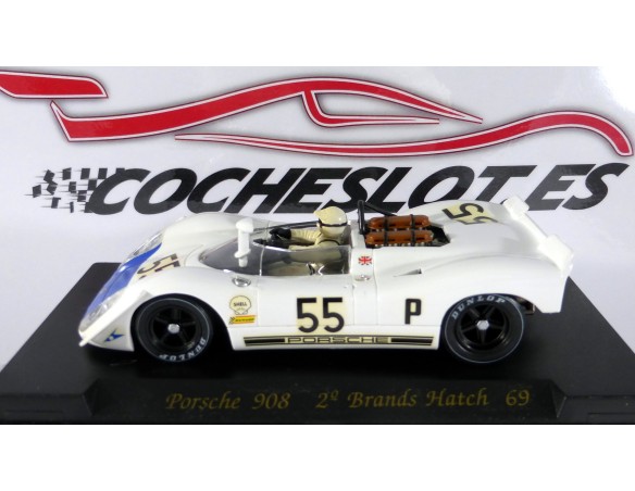 PORSCHE 908 2º BRANDS HATCH 1969 .BLANCO/ AZUL Nº55 REF.C14 FLY