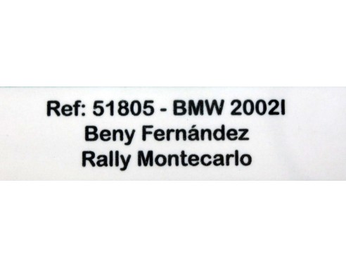 BMW 2002i - Beny Fernandez - Rally Montecarlo REF.51805 AVANT SLOT
