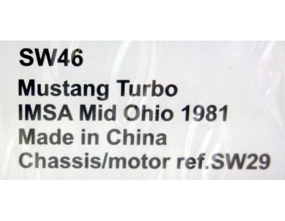 MUSTANG TURBO IMSA MID OHIO 1981 REF.SW46 SIDEWAYS