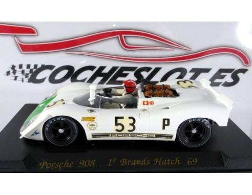 PORSCHE 908 1º BRANDS HATCH 1969  BLANCO/VERDE Nº53 REF.C14 FLY
