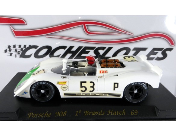 PORSCHE 908 1º BRANDS HATCH 1969  BLANCO/VERDE Nº53 REF.C14 FLY