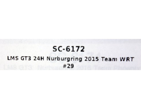 AUDI R8 LMS GT3 24H NURBURGRING 2015 TEAM WRT Nº29 REF.6172 SCALEAUTO