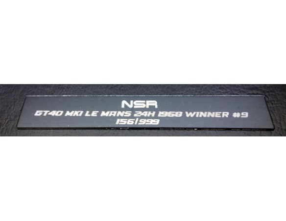 GT40 MKI LE MANS 24H 1968 WINNER Nº9 HISTORIC LIVE REF.HL08 NSR