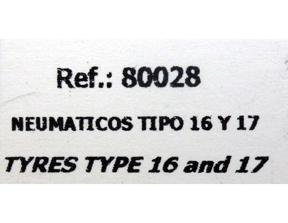 NEUMATICOS TIPO 16 Y 17 REF.80028 FLY