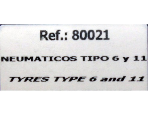 NEUMATICOS TIPO 6 Y 11 REF.80021 FLY