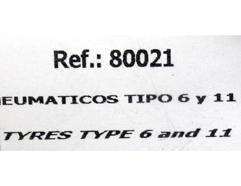 NEUMATICOS TIPO 6 Y 11 (SIN CARTON) REF.80021 FLY
