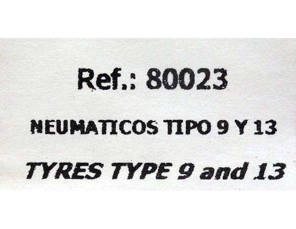 NEUMATICOS TIPO 9 Y 13 (SIN CARTON) REF.80023 FLY