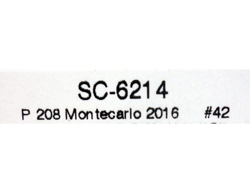 PEUGEOT 208 MONTECARLO 2016 Nº42 REF.SC6214 SCALEAUTO