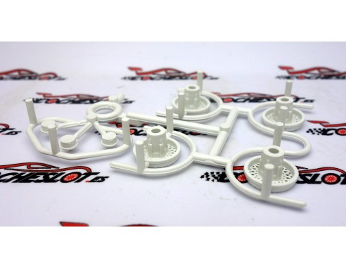 4 TAPACUBOS BLANCO BMW M3 + 3 TAPONES GASOLINA FLY