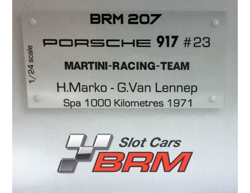 PORSCHE 917 Nº23 MARTINI RACING TEAM REF.207 BRM