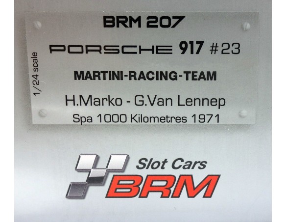 PORSCHE 917 Nº23 MARTINI RACING TEAM REF.207 BRM