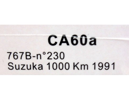 MAZDA 767B Nº230 SUZUKA 1000KM 1991 REF.CA60a SLOT.IT