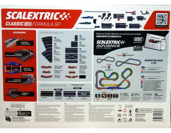 CIRCUITO SCALEXTRIC CLASSICS FORMULA GP REF.U10587S500 SCX