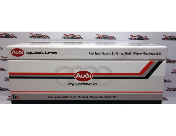 AUDI SPORT QUATTRO S1, RESINA 1ST PIKES PEAK 1987  REF.HCP229 HOBBYCLASSIC