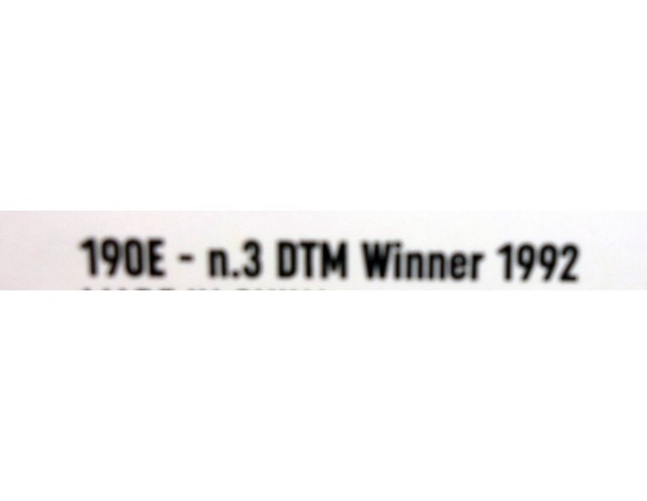 MERCEDES 190E Nº3 DTM WINNER 1992 REF.CW25 SLOT.IT