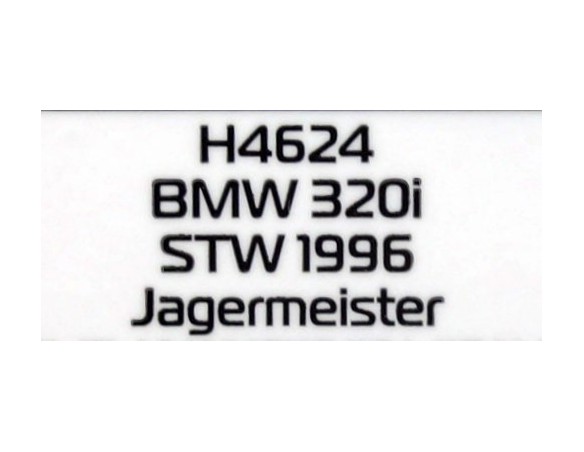 BMW 320i STW 1996 JAGERMEISTER REF.H4624 SUPERSLOT
