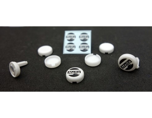 4 TAPA FAROS PARA RENAULT 5 DE FLY CON CALCAS HELLA
