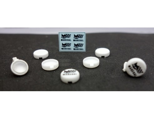 4 TAPA FAROS PARA RENAULT 5 DE FLY CON CALCAS MARCHAL