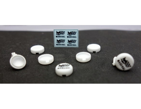 4 TAPA FAROS PARA RENAULT 5 DE FLY CON CALCAS MARCHAL
