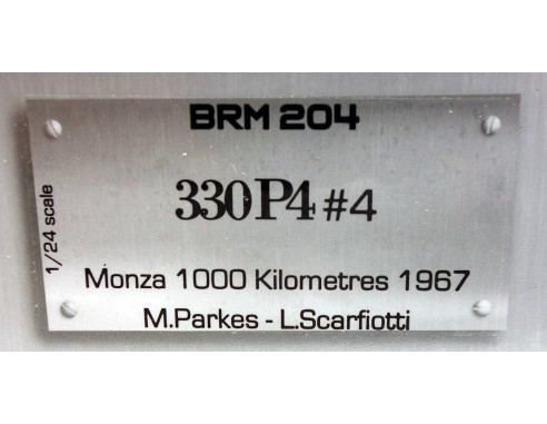 FERRARI 330 P4 Nº4 MONZA 1000 KILOMETROS 1967 1/24 REF.204 BRM